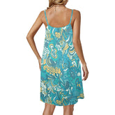 Masu Drawstring Neck Sleeveless Dress